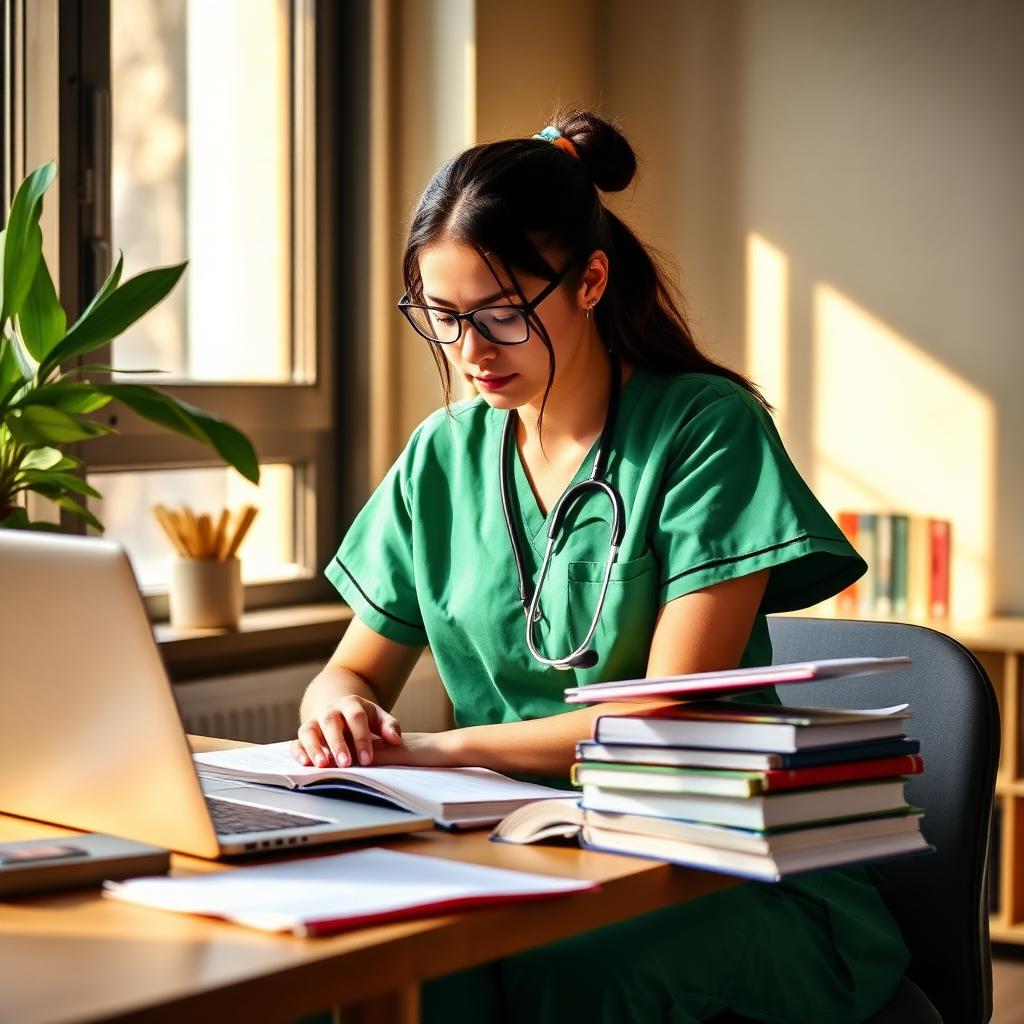 SMCAH nursing student preparing for class